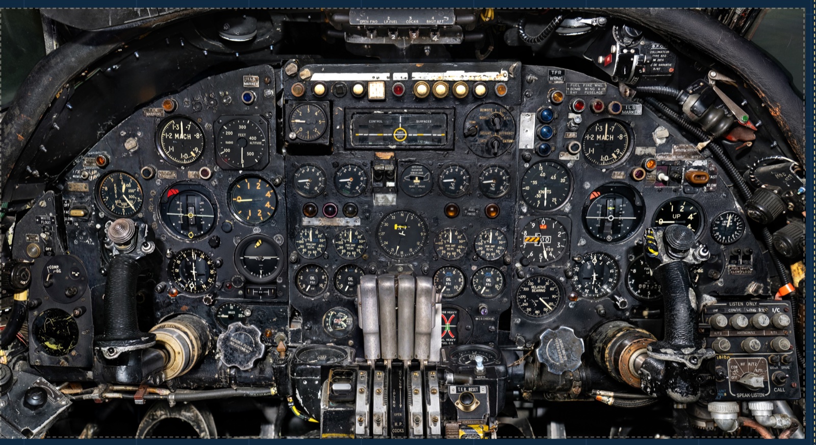 The cockpit of Avro Vulcan XH558 — the puzzle image